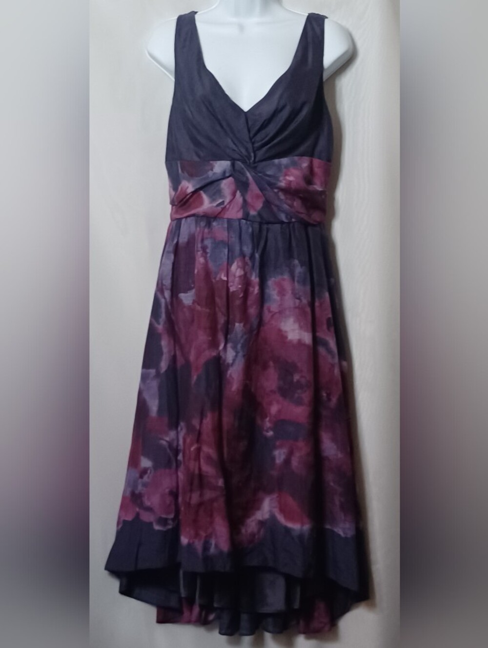 Lela Rose For Neiman Marcus & Target Purple Multi Watercolor Midi Dress. Size 14